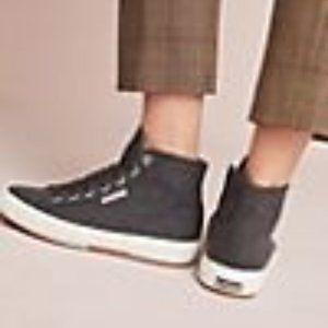 Superga Anthropologie Charcoal Wool Sneakers - NWT - Size 39.5
